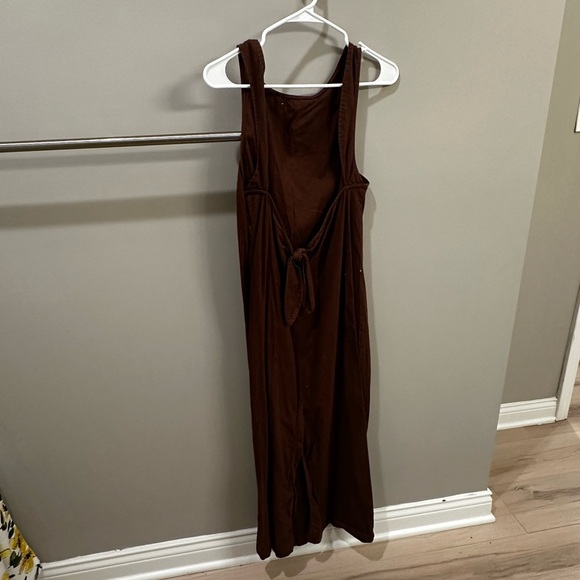 Free People Elegant Brown Sleeveless Open Back Dress - Picture 2 of 2
